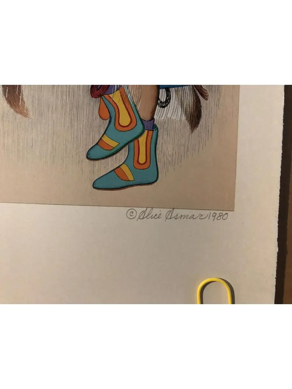 Rain Dancer Original Vintage Native American Poster Colorful Birds 1980's - Picture 11 of 11